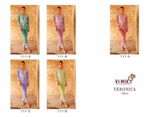 Veronica Vol 2 By Vamika 111A To 111E Surat Cord Set Wholesale Market