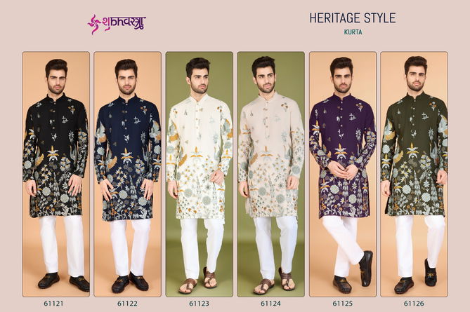 Heritage Style By Shubhvastra Viscose Rayon Wedding Wear Mens Kurta Orders In India