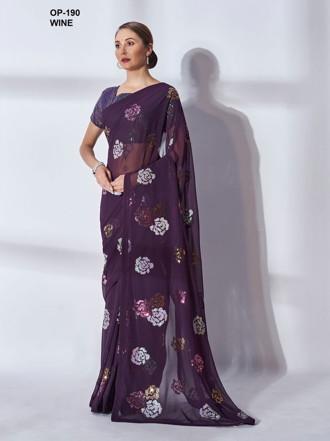 Laxminam Georgette Party Wear Saree Wholesale Clothing Distributors In India