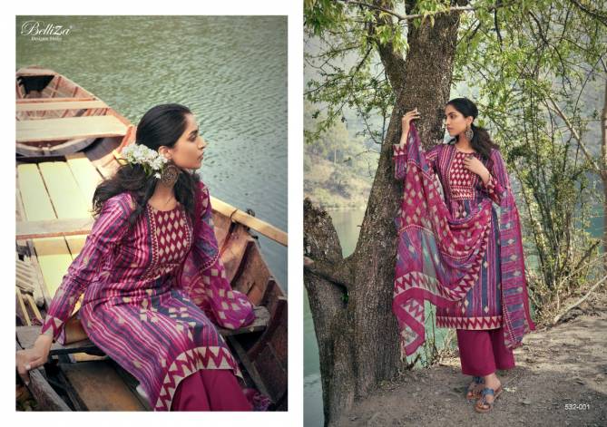 Belliza Fancy Latest Designer Festive Wear Pure Cotton Digital Printed Designer Dress Material Collection
