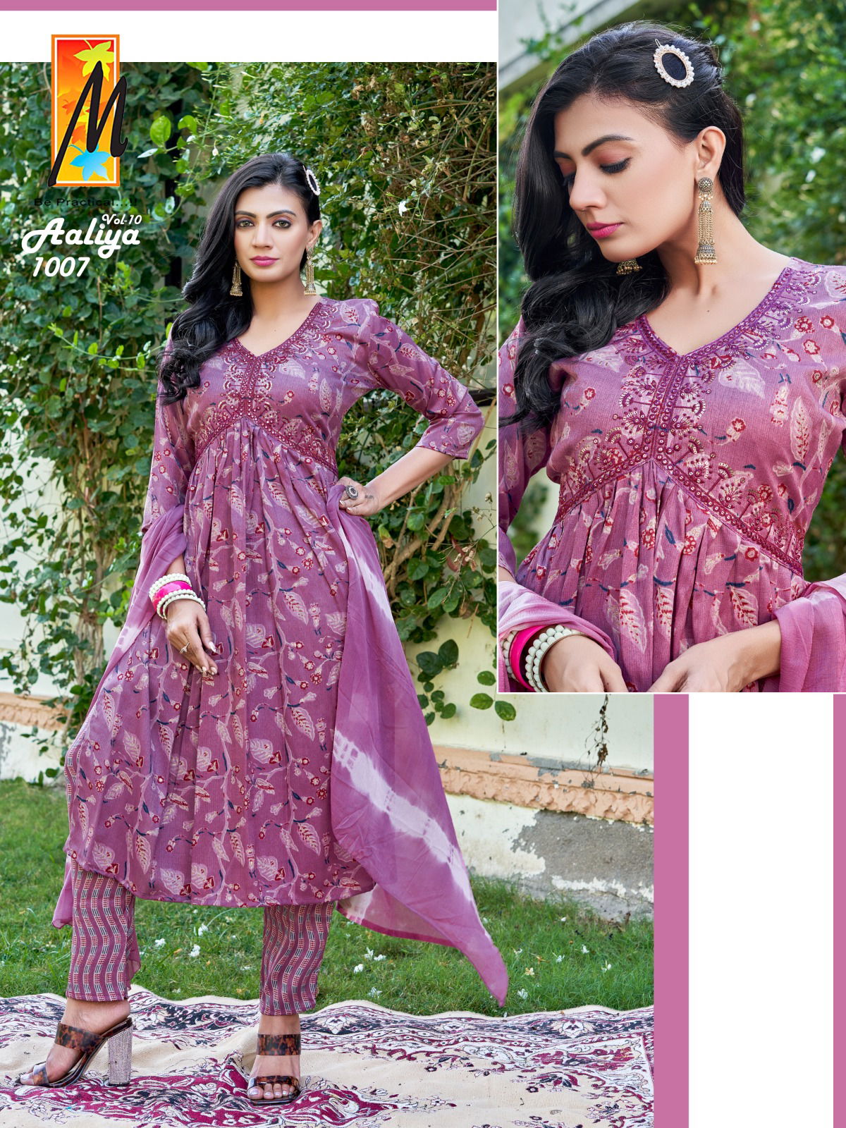 Aaliya Vol 10 Alia Cut Kurti With Bottom Dupatta Catalog