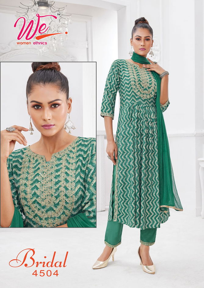 Bridal By We Naira Cut Printed Kurti With Bottom Dupatta Wholesale Market In Surat With Price