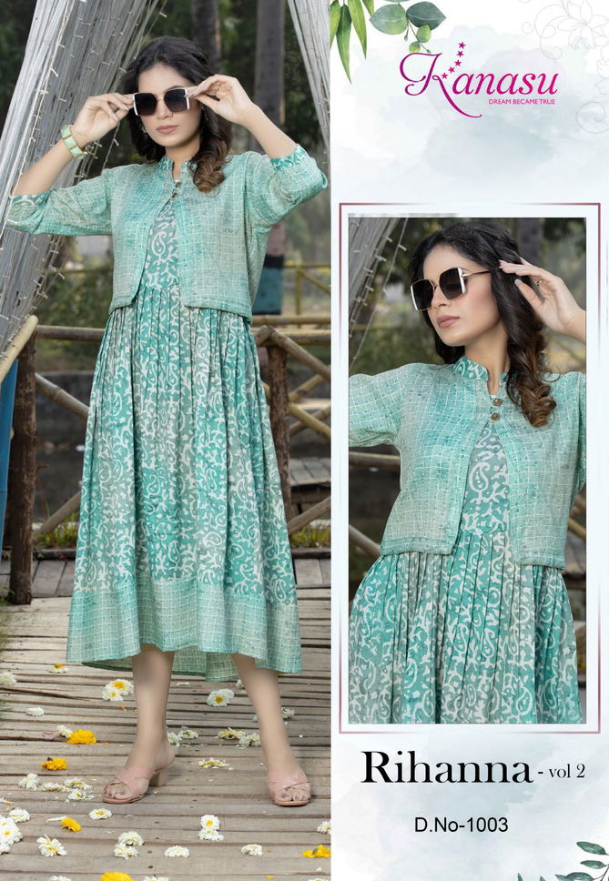 Kanasu Rihanna Vol 2 Heavy Rayon Capsule Printed Kurti Collection
