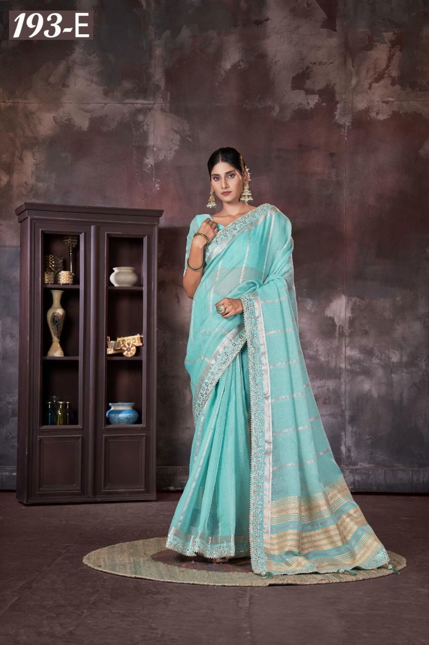 Sumitra 193 A To 193 F Top Dayed Work Wholesale Saree Suppliers In Mumbai