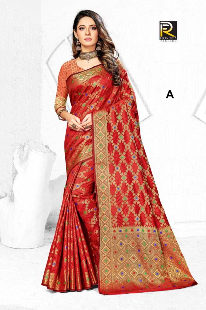 Ronisha Alora Exclusive Heavy Wedding Wear Latest Designer 	Premium Silk Saree Collection