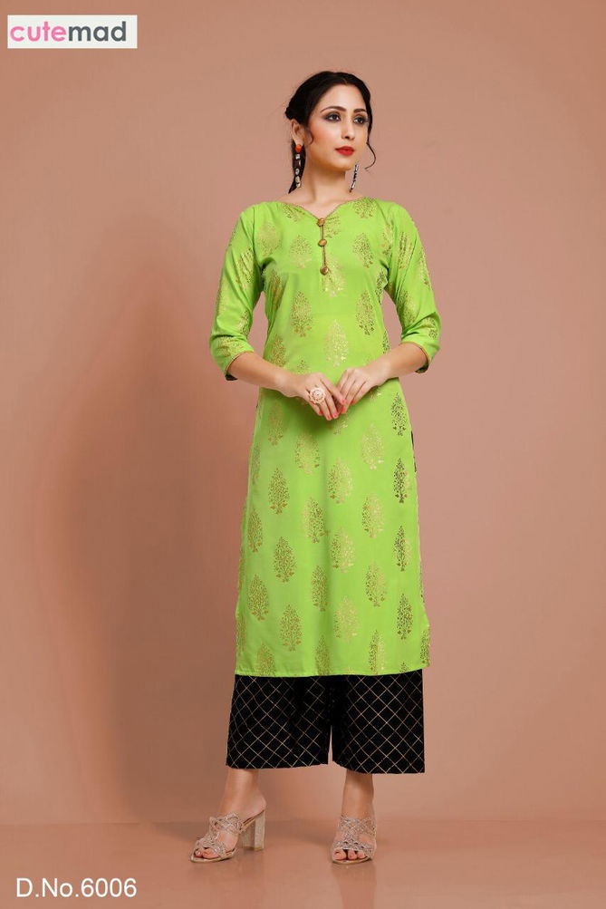 Cutemad Vol-6 Exclusive Malai Crape Party wear Kurtis With Palazzo Collection 