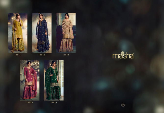 MAISHA  MASKEEN  VOL 08 Latest fancy designer Heavy Festive Wear pure Dola silk Jacquard embroidery with hand work gala Salwar Suit Collection