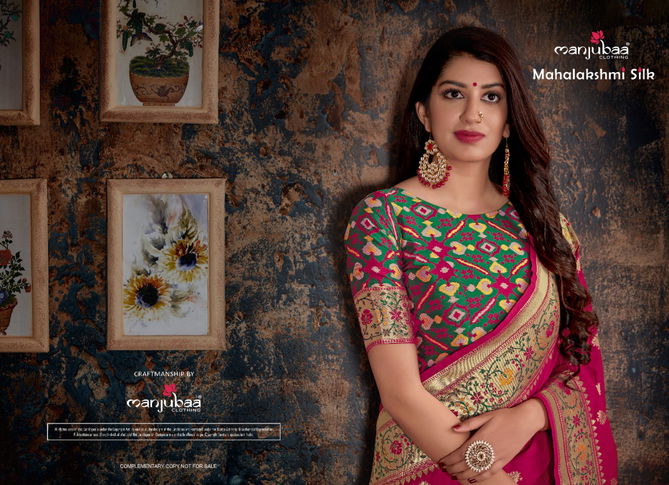 Manjubaa Mahalaxmi Latest Fancy Silk Festive Wear Heavy Pure Banarasi Sarees Collection
