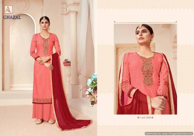 Alok Ghazal Latest designer Pure Viscose Brasso Festive Wear Salwar Suits Collection 