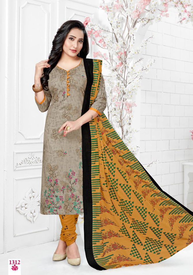 Cotton Pluse Heena 13 Regular Casual Wear Printed Cotton Dress Material Collection
