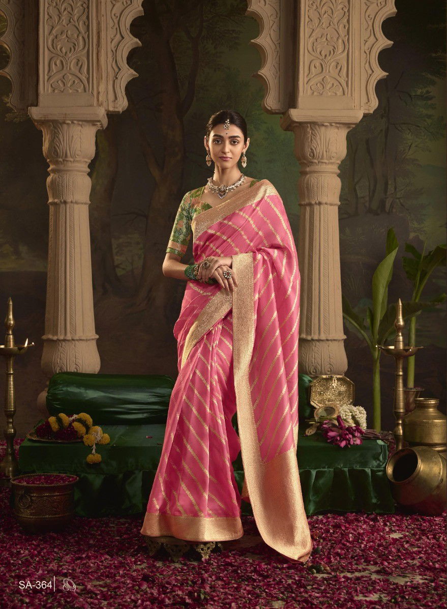 Raas By Kimora Crepe Dola Silk Wedding Wear Sarees Suppliers In India