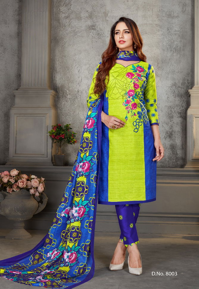 SC laadki Vol-8 Latest Fancy Designer Casual Regular Wear Cotton Printed Dress Material Collection