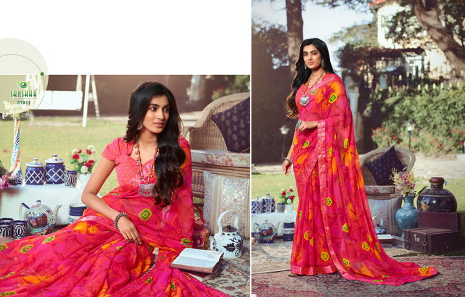 Sanskar Nadira 2 Fancy Latest Regular Casual Wear Georgette Printed Sarees Collection
