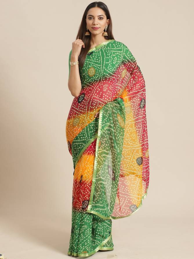 Queen 7 Latest Collection Of Casual Daily Wear Printed Chiffon Saree
