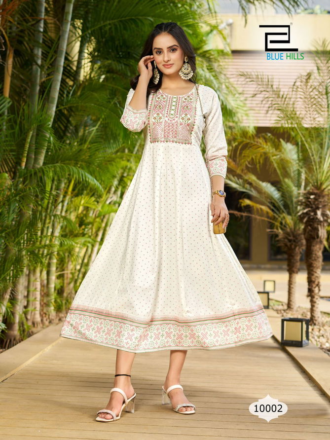 Sandwich Vol10 By Blue Hills 10001 To 10007 Long Anarkali Kurtis Wholesalers In Delhi