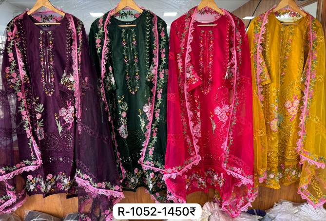 R 1052 By Ramsha E To H Pakistani Suits Catalog
