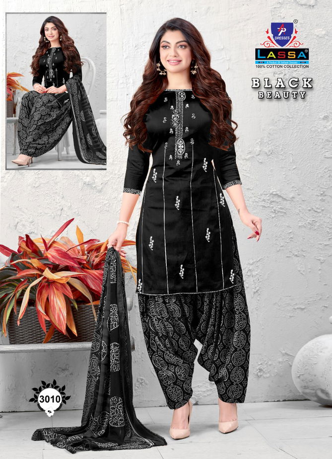 Arihant Lassa Black Beauty Printed Cotton Fancy Casual Wear Dress Material Collection
