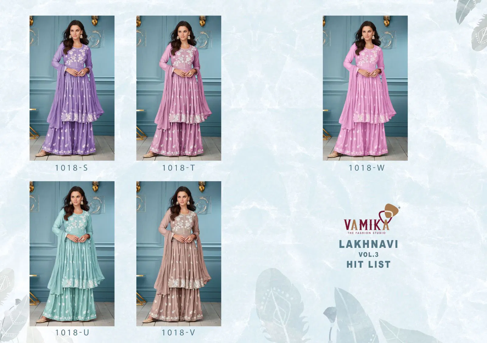 Lakhnavi Vol 3 Hit List By Vamika Kurti With Bottom Dupatta Orders In India