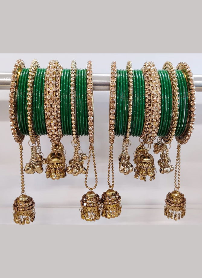 Latest Heavy Bridal Bangles Collection Jhumki Latkan Style