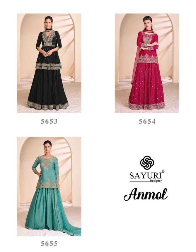 Anmol By Sayuri Designer Chinon Silk Lehenga Choli Exporters In India