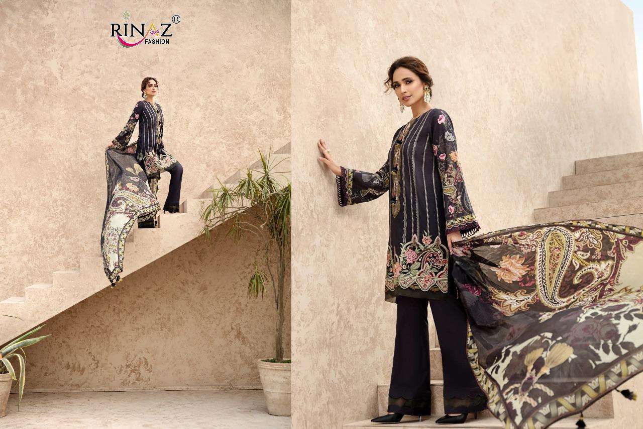 Rinaz Iris Lwn 2020 Jam Silk Digital Print with self Embroidery Work Top With Cotton Dupatta and Bottom Pakistani Suits Collection