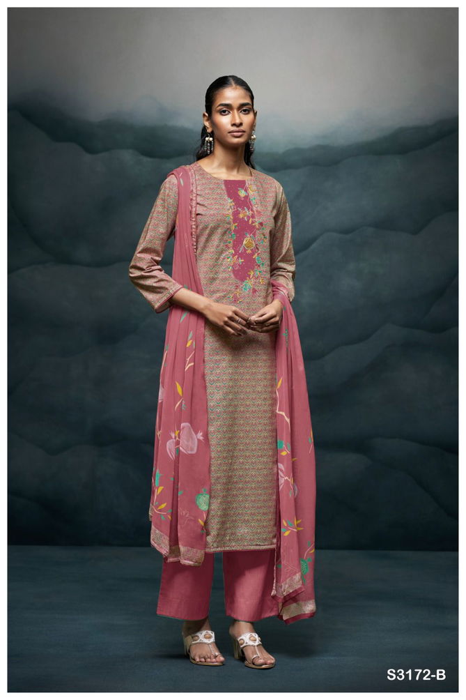 Hadian 3172 By Ganga Cotton Printed Dress Material Orders In India