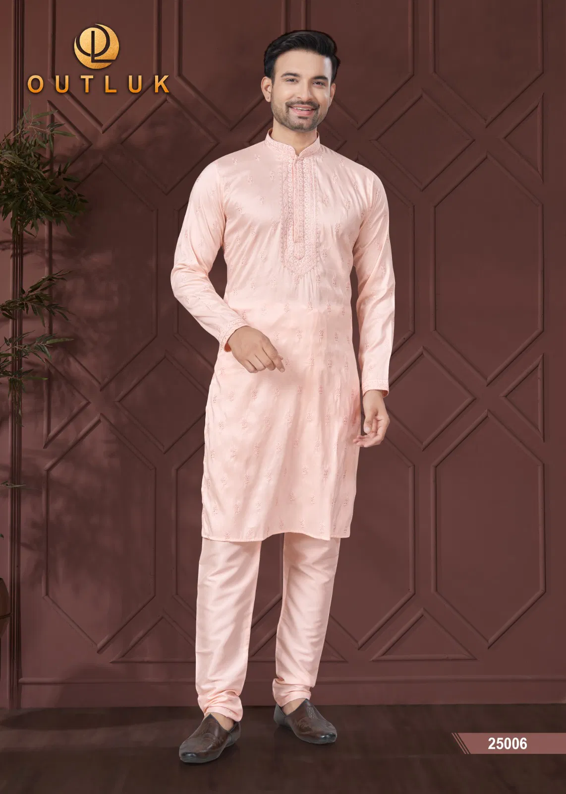 Outluk Wedding Collection Vol 25 Silk Mens Kurta Pajama Wholesale Online