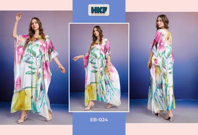 Everbloom Vol 4 By Hkf Soft Satin Fancy Kaftan Wholesale In India