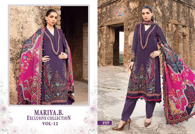 Maria B Exclusive Collection Vol 12 Rayon Cotton Pakistani Suits Wholesale Online