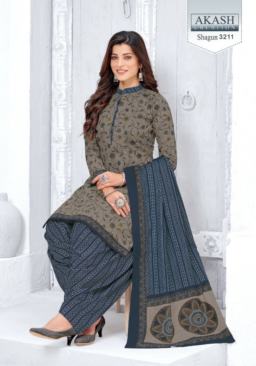 Akash Shagun 32 Casual Daily Wear Cotton New Designer Dress Material Collection