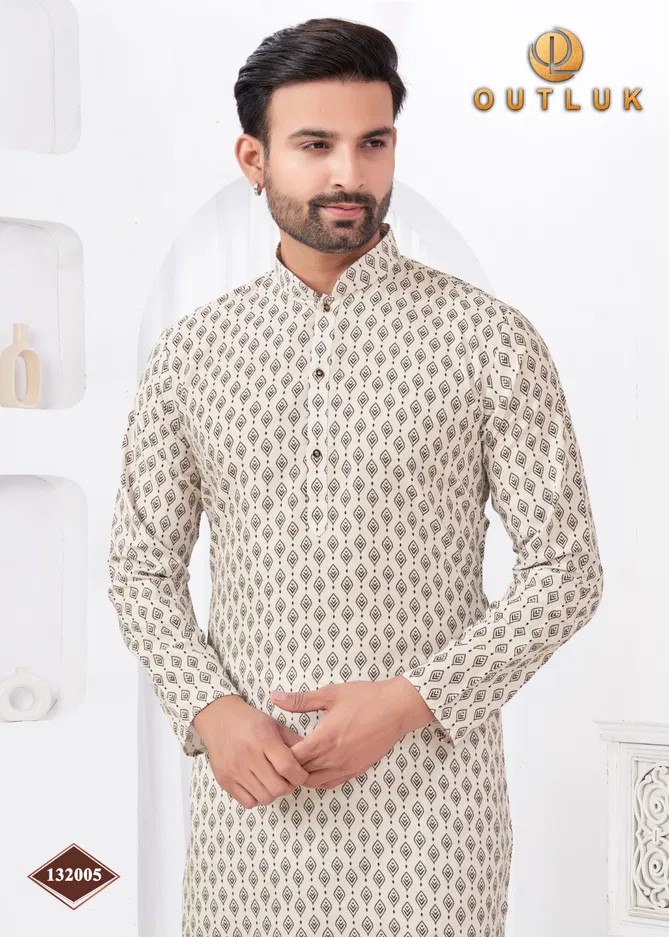 Outluk Wedding Collection Vol 132 Rayon Cotton Mens Kurta Pajama Manufacturers