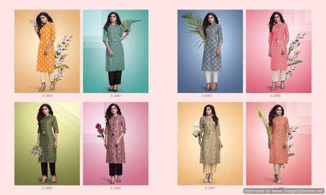 SBS Latest Three Fourth Sleeves Designer  Casual Wear Kurti Collection  