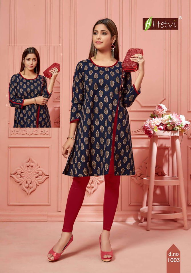 Hetvi Elan Latest Casual Wear Linen Printed Designer Kurtis Collection