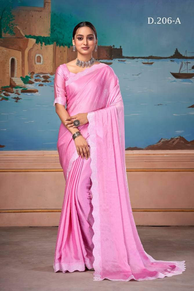 SD 206 A To G By Suma Designer Satin Chiffon Occasion Wear Saree Wholesale Market In Surat