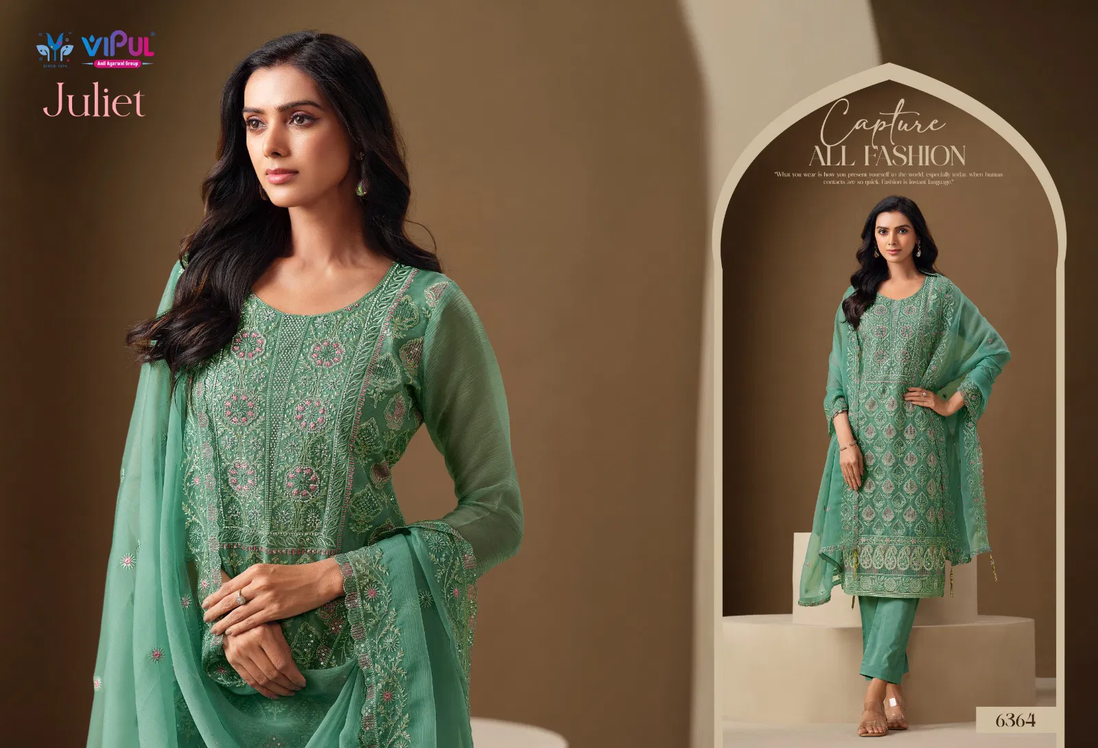 Juliet By Vipul Chiffon Embroidery Salwar Suits Wholesale Price In Surat