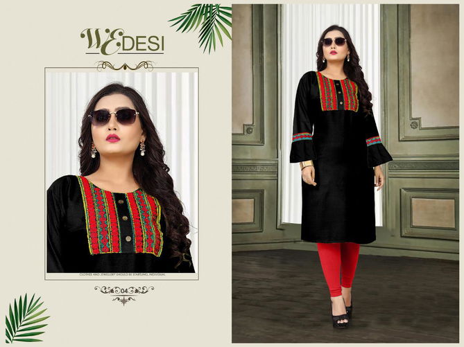 Aagya Wedesi 2 Fancy Casual Wear Designer Rayon Kurti Collection
