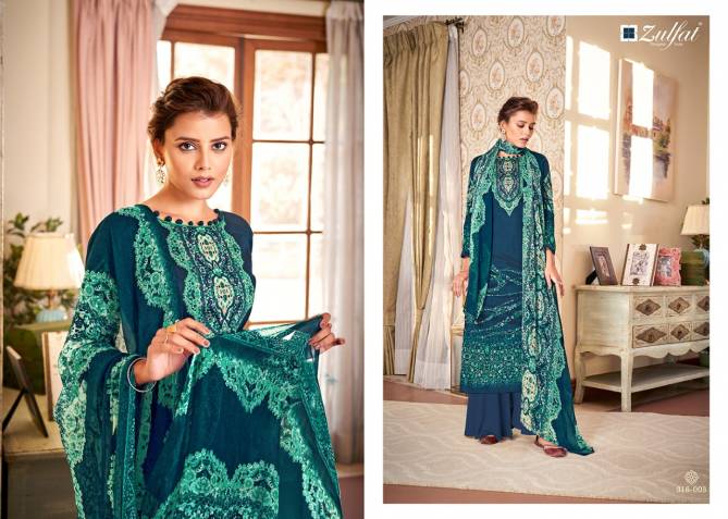Zulfat Antara Latest fancy casual Wear Pure Heavy Jam Cotton Digital printed Designer Dress Material Collection
