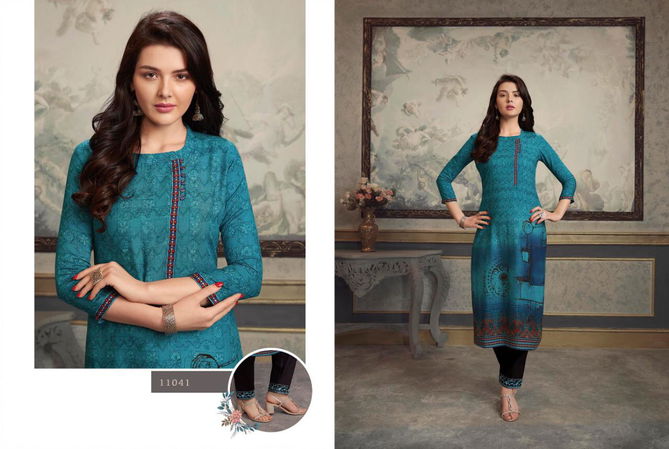 Kalaroop Lotus Latest fancy Designer Casual Wear Kurti With Pant Collection
