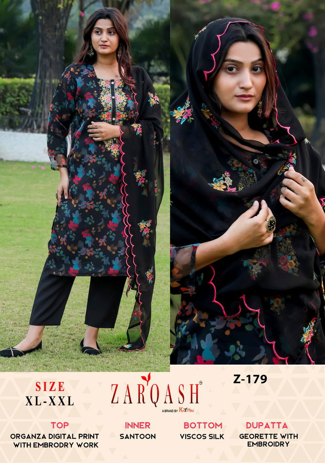 Zarqash 179 Organza Printed Embroidery Readymade Pakistani Suits Manufacturers