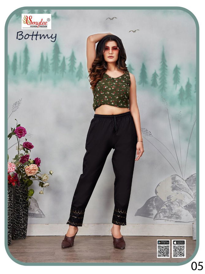 Smylee Bottmy Heavy Latest Fancy Designer Starchable Slub Pant Collection