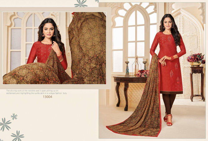 Shagun Autograph 13 New Collection Of New Design New Pattern Embroidered Neck Dress Material 