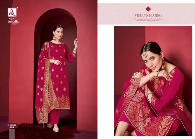 Vasudha Edition 4 By Alok Heavy Jacquard Dress Material Wholesale Clothing Distributors In India
