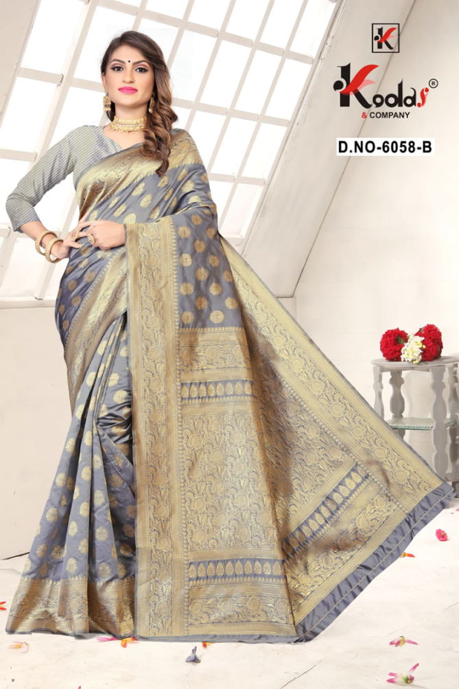 skoda-6058 latest Fancy Designer  Festive Wear Pure Silk Saree Collection