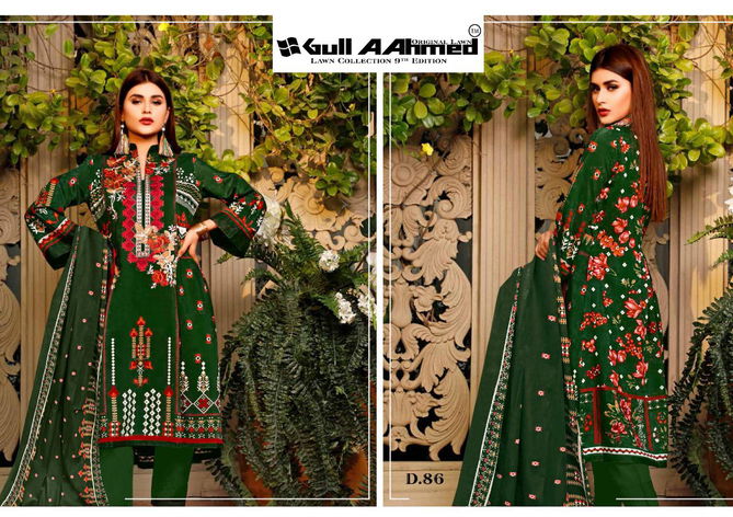 Gul Ahmed 9 Latest Fancy Designer Casual Wear Pure Lawn Karachi Dress Materials Collection
