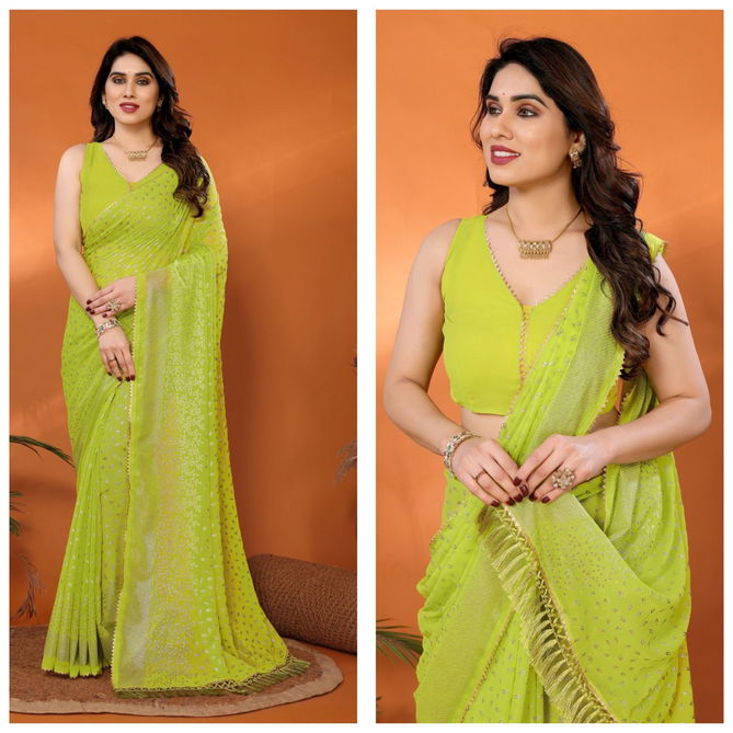 Gc Soft Georgette Foil Designer Saree Wholesale Shop In Surat