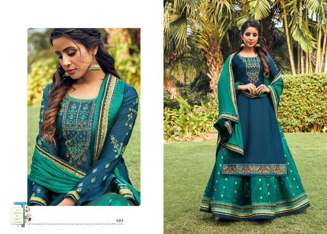 Rangoon Alankar Fancy Designer Heavy Festive Wear Satin Georgette With slive With Four Side Work Lace Dupatta Work Salwar suit Collection 