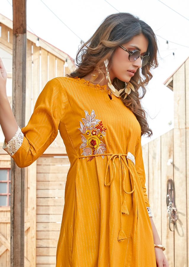 Aarvi Manya 24 Latest Fancy Designer Ethnic Wear Luxury Pure Rayon Cotton Kurtis Collection
