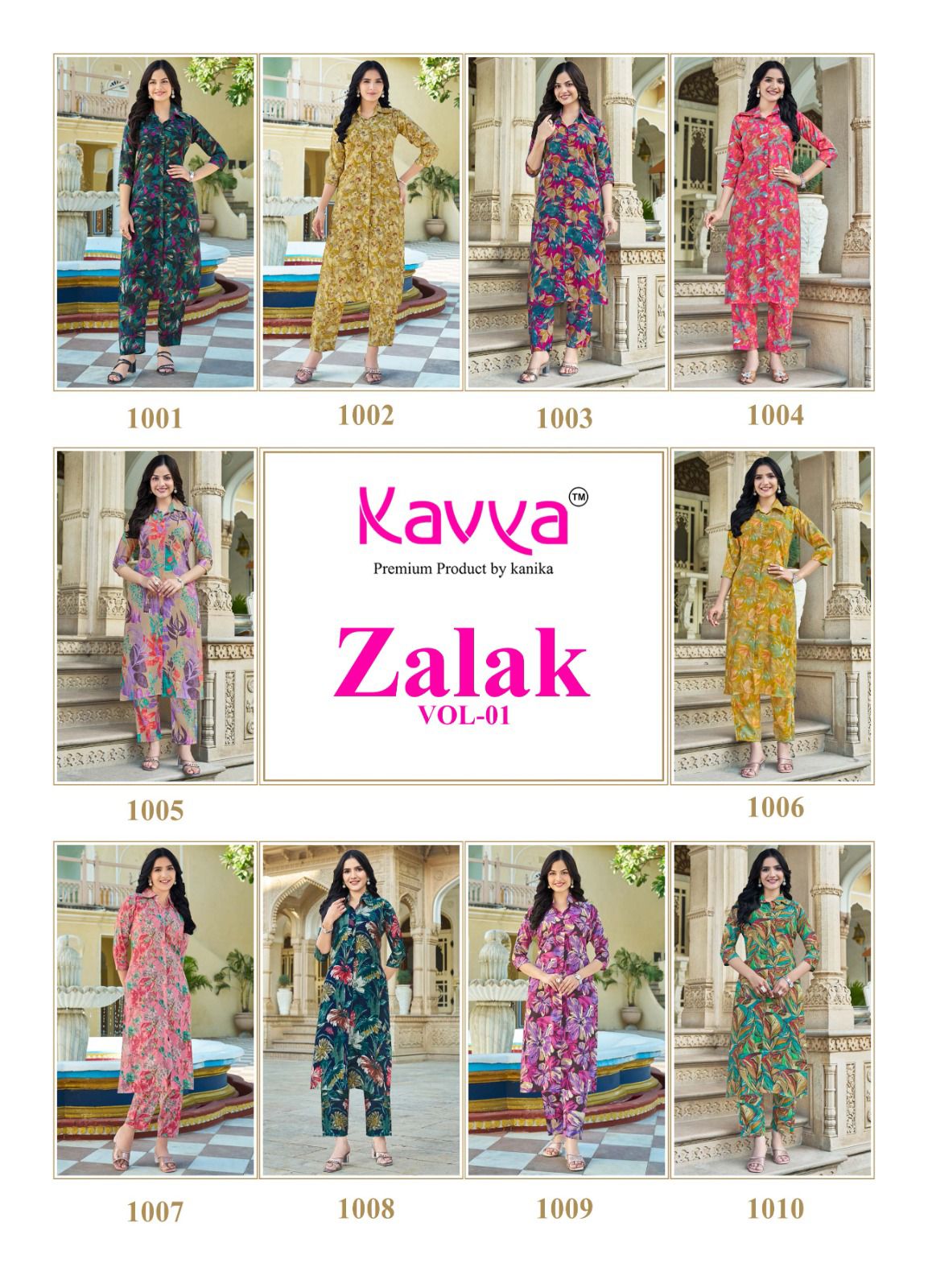 Zalak Vol 1 By Kavya Chanderi Printed Kurti With Bottom Wholesale In India