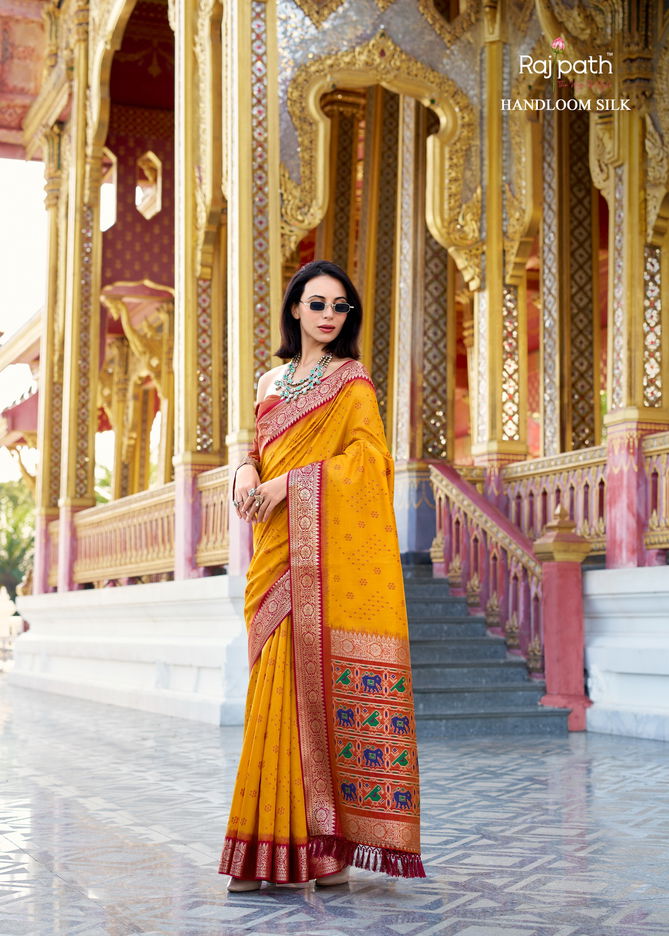 Aradhya Silk By Rajpath Tusser Handloom Silk Saree Wholesale Online