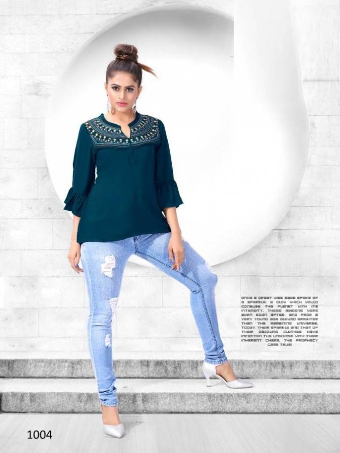 Glame Up Latest Fancy Designer Casual Wear Trendy Western Ladies Short Tops Collection
